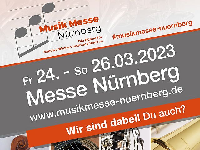Werbebild zur Musikmesse 24.-26. März 2023