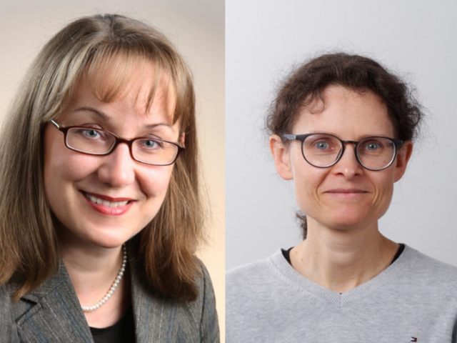 Linke Bildhälfte: Porträt Prof. Dr. Renate Reitinger, Rechte Bildhälfte: Porträt Prof. Maren Wilhelm
