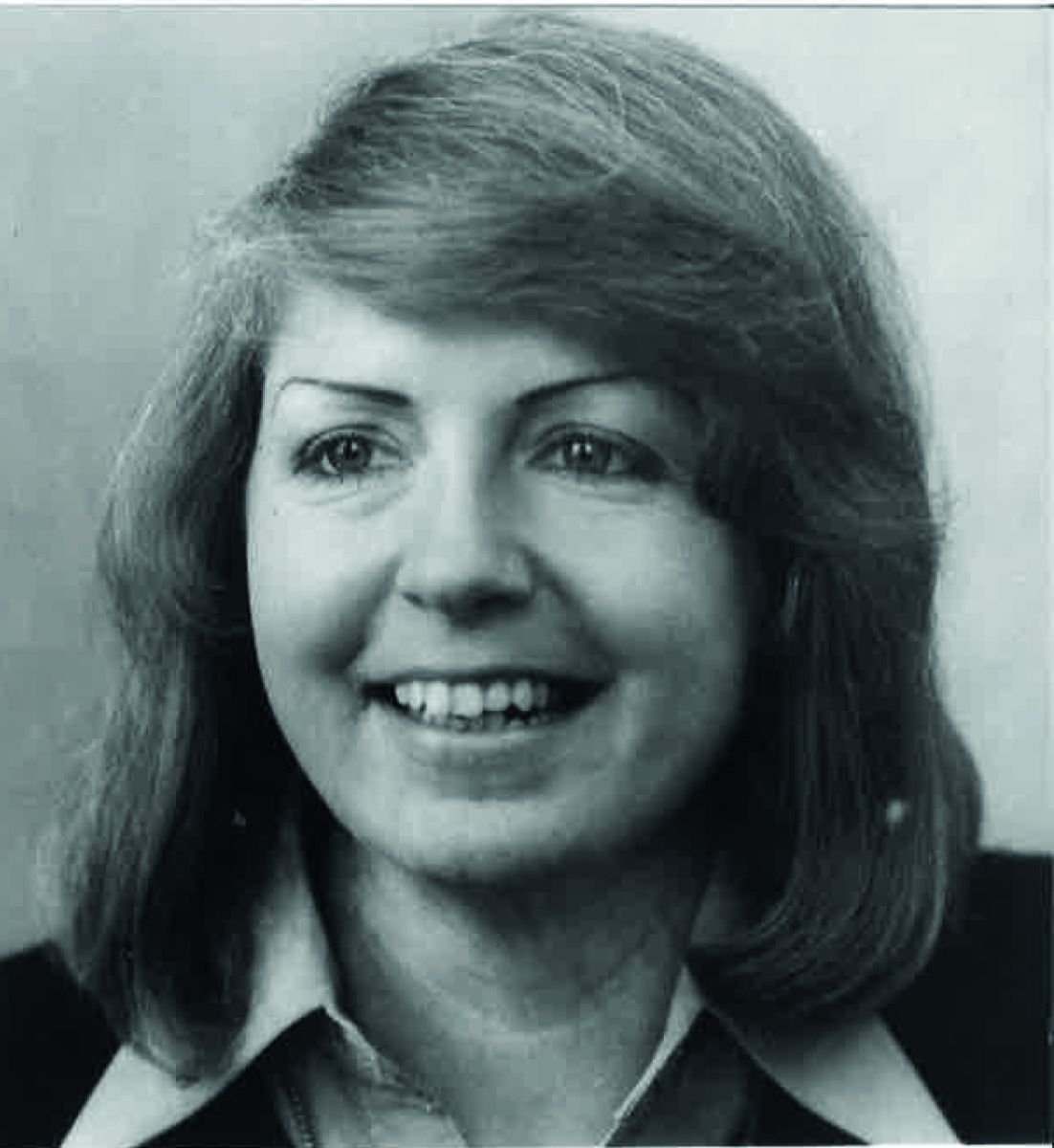 Historisches Porträt von Ingeborg Ruß, von ca. 1980. 
